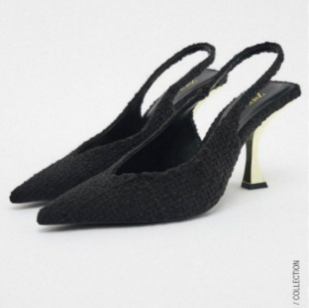 Zara Quilted Heels Size 38/7.5 Will trade for Size 8/39